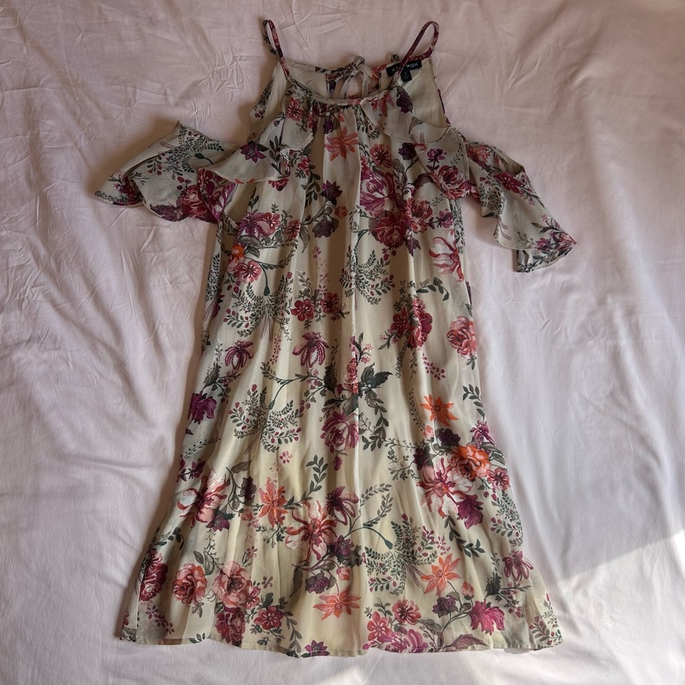 Floral Cold-Shoulder Dress – Size Small